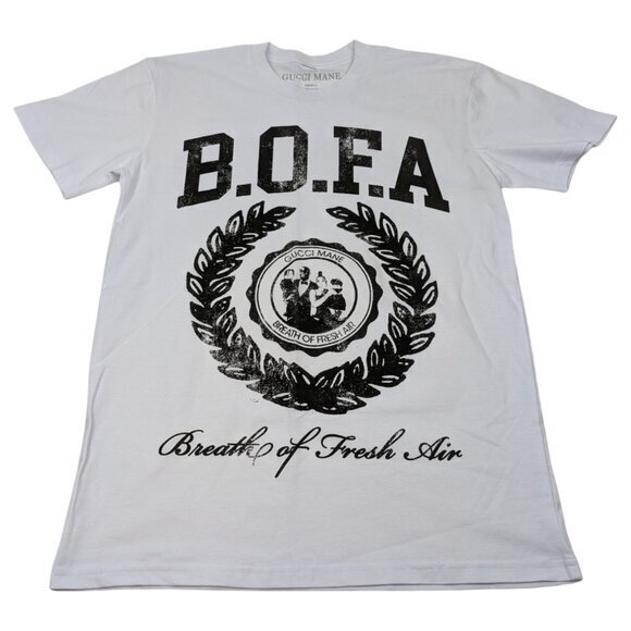 Gucci Mane Breath of Fresh Air BOFA Promo Tee Shirt Size‎ Small White - Picture 1 of 8
